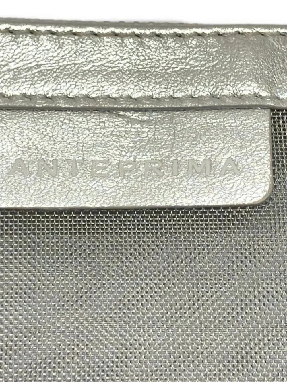 ANTEPRIMA Silver Chemical Fiber Leather Pouch